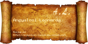 Angyalosi Leonarda névjegykártya